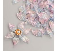 Perles pour bracelets 100 pièces de perles de verre en cristal en forme de pétale de fleur