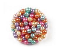 MÉGACRÉA Perles pour Enfant nacrées Rondes Pastel 0,8 cm