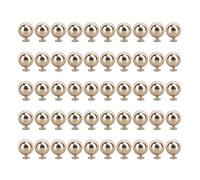 Perles Rivets Clous 50 pcs 12mm en Métal Fer Rond - Décoration Durable pour Vêtements, Cuir, Accessoires Artisanaux (Ou)