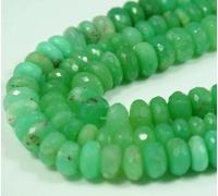 Perles rondes à facettes en chrysoprase de qualité AAA de 4 à 6 mm