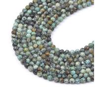 Perles rondes à facettes en pierre naturelle de 4 mm pour la fabrication de bracelets - Tourmaline rouge africaine - Grenat et rubis
