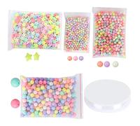 Perles Rondes Acrylique Colorées 6 mm 8 mm 10 mm et Étoiles à Cinq Branches pour DIY, Fournitures Artisanales pour Bijoux, Décorations de Mariage et Décor Festif