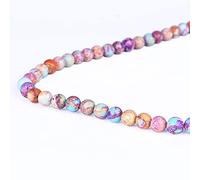Perles rondes colorées en jaspe impérial de 8 mm pour la fabrication de bijoux, bracelets, colliers, 38,1 cm