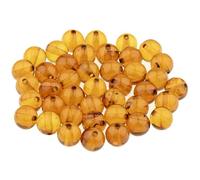 Perles rondes d'ambre - Poli et brut - 100 % résine naturelle de la Baltique - 5 mm - En vrac - Avec perforateur - Pour travaux manuels - Plusieurs couleurs Amber Culture