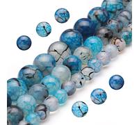 Perles rondes en agate naturelle veine de dragon de 10 mm pour la fabrication de bijoux, bracelets, colliers de 38,1 cm