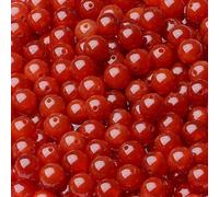 Perles rondes en agate rouge naturelle de 8 mm, pierres précieuses en vrac, pour la fabrication de bracelets, de colliers, de boucles d'oreilles, de bijoux et de polissage.