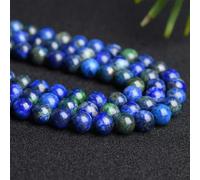 Perles Rondes en Azurite Malachite Naturelle, 6 mm, 8 mm, 10 mm, 15,5"-6 mm