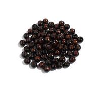 Perles rondes en bois d'érable colorées, grand trou, espaceurs libres(Color1,12mm 100pcs)