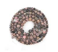 Perles rondes en hématite polie mate, espaceurs libres for la fabrication de bijoux et de bracelets(Black rhodonite,10mm 36pcs)