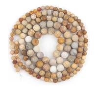 Perles rondes en hématite polie mate, espaceurs libres for la fabrication de bijoux et de bracelets(Color-03,6mm 61pcs)