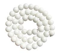 Perles rondes en hématite polie mate, espaceurs libres for la fabrication de bijoux et de bracelets(White onyx,4mm 91pcs)
