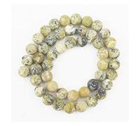 Perles rondes en hématite polie mate, espaceurs libres for la fabrication de bijoux et de bracelets(Yellow turquoise,8mm 46pcs)
