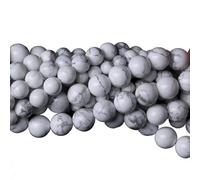 Perles rondes en howlite blanche naturelle de 4 mm pour la fabrication de bijoux (95 à 100 pièces/fil)