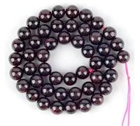 Perles rondes en œil de tigre, amazonite, lave, turquoise, agate, jaspe, grenat, pour la fabrication de bijoux, bracelet à faire soi-même, grenat rouge foncé, 12 mm, 29 à 30 pièces