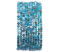Perles rondes en pierre d'apatite naturelle à facettes pour la fabrication de bijoux de 3 à 3,5 mm, 38 cm