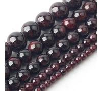 Perles rondes en pierre de grenat naturel AAA +, pour la fabrication de bijoux, matériel de collier et de bracelet, fil de 4/6/8/10/12mm, 15 pouces, vente en gros Labradorite