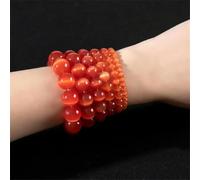Perles rondes en pierre de lune rose et blanche, œil de chat, opale lisse, pour la fabrication de bijoux, bracelets, colliers, couleurs mélangées, 4 mm, 91 pièces, rouge, 4 mm, 91 pièces