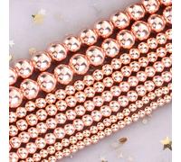 Perles Rondes En Pierre Hématite Naturelle De 2 À 10mm,Accessoires Pour Fabrication De Bijoux,Bracelets Faits À La Main,15 Pouces - Type Rose Gold Color-8mm About 46pcs