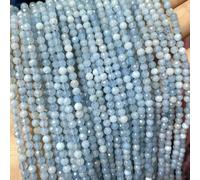 Perles rondes en pierre naturelle à facettes, jade, agate, quartz amazonite, pour la fabrication de bijoux, accessoires de bracelet, 2, 3, 4 mm, aigue-marine, 3 mm, 120 pièce
