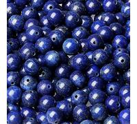 Perles rondes en pierre naturelle de lapis-lazuli de 6 mm, pierres précieuses en vrac, pour la fabrication de bracelets, de colliers, de boucles d'oreilles, de bijoux et de polissage