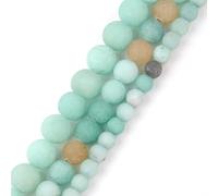 Perles rondes en pierre naturelle, quartz, cristal mat, amazonite, howlite, turquoise, jaspe web, pour la fabrication de bijoux