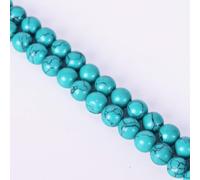 Perles rondes en pierre pr cieuse turquoise howlite verte Asingeloo de 10 mm pour