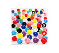 Perles rondes en plastique - CREOTIME - réf 618310 - Large trou - 10 couleurs