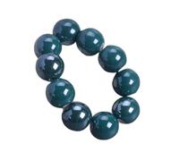 Perles rondes en porcelaine brillantes en céramique, 8 mm, 10 mm, 12 mm, for la fabrication de bijoux et de bracelets.(Peacock,8mm 30pcs)