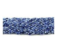 Perles rondes en quartz rose, améthyste, grenat, agate, aigue-marine, pierre naturelle à facettes, 2/3/4 mm, accessoires de fabrication de bijoux, sodalite, 3 mm