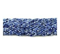 Perles rondes en quartz rose, améthyste, grenat, agate, aigue-marine, pierre naturelle à facettes, 2/3/4 mm, accessoires de fabrication de bijoux, sodalite, 2 mm