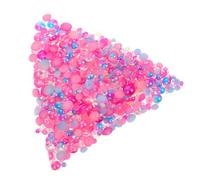 Perles Rondes en Résine à Dos Plat, Cabochon Blanc pour Nail Art | Brillance Élevée, Surface Lisse, Adhérence Facile, pour Décoration du Visage et Textiles Couleur Aléatoire