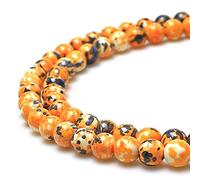 Perles rondes et lisses 5A en forme de fleur de pluie pour fabrication de bijoux - 38,1 cm (10 mm, gris orangé)