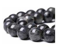 Perles rondes naturelles pour la fabrication de bijoux, Pierre, Black Labradorite, 10mm
