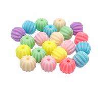 Perles Rondes Striées Pastel 1 Cm 40 G