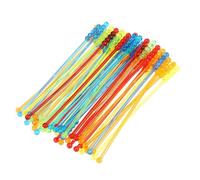 Perles rondes translucides colorées en acrylique, Bâtonnets de boisson réutilisables, Agitateurs pour café, J