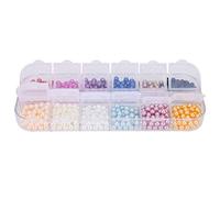 HEEPDD Perles sans Trous, Forme Ronde Faux Perles Perles sans Trou Perles ABS Artificielles Vêtements Bijoux DIY Accessoires(Type 3 (600 pièces))