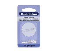 Perles sertir Artistic Wire Beadalon rondes 4-1/2 mm plaqu es argent, 10 pi ces