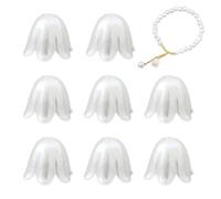 Perles synthétiques blanches, entretoises lâches | Petites perles trouées à coudre pour loisirs créatifs, colliers, bracelets, fabrication de bijoux, décoration