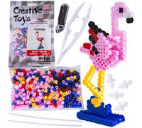 Perles thermocollantes 3D Flamingo - Set créatif avec 256 perles, créations DIY pour les enfants à partir de 6 ans