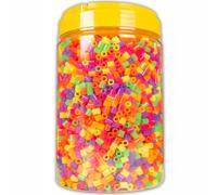 Perles thermocollantes - 5000 pièces, 6 couleurs, set créatif + pince à épiler, pot pratique