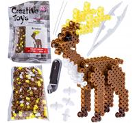 Perles thermocollantes cerf 3D - Set créatif avec 410 perles, créations DIY pour les enfants à partir de 6 ans