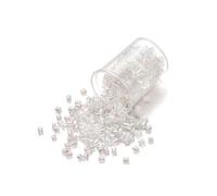Perles Tubes Pour Bracelet Lot de 1000/1800 perles cylindriques hexagonales en verre de 2 mm en vrac, petites aiguilles for la fabrication de bijoux, bracelets, colliers, DIY(White,2mm x 1000Pcs)