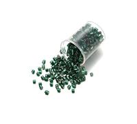 Perles Tubes Pour Bracelet Lot de 1000/1800 perles cylindriques hexagonales en verre de 2 mm en vrac, petites aiguilles for la fabrication de bijoux, bracelets, colliers, DIY(Dark green,2mm x 1000Pcs)