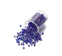 Perles Tubes Pour Bracelet Lot de 1000/1800 perles cylindriques hexagonales en verre de 2 mm en vrac, petites aiguilles for la fabrication de bijoux, bracelets, colliers, DIY(Purple,2mm x 1000Pcs)