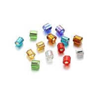 Perles Tubes Pour Bracelet Lot de 1000/1800 perles cylindriques hexagonales en verre de 2 mm en vrac, petites aiguilles for la fabrication de bijoux, bracelets, colliers, DIY(Multicolor,2mm x 1000Pcs)