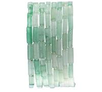 Perles tubulaires rectangulaires en aventurine verte naturelle, 4 x 13 mm, 38 cm/str Perles en pierre semi-précieuse pour la fabrication de bracelets, colliers, boucles d'oreilles