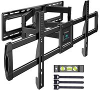 PERLESMITH PSXFK1 Support Mural à Mouvement Complet pour téléviseurs de 50 à 90 Pouces jusqu'à 75 kg avec Double Bras articulés et Extension inclinable VESA Max 800 x 400 mm Compatible avec Clous de