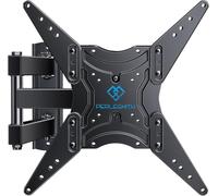 PERLESMITH Support Mural pour TV de 26 à 55" - Pivotant, inclinable et Extensible - VESA 400 x 400 - Compatible avec Les téléviseurs LED, LCD, OLED, 4K jusqu'à 40 kg - Noir