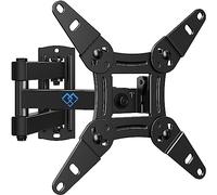 PERLESMITH Support Mural TV 13-42 Pouces Jusqu'à 20KG, Support TV Mural Orientable Inclinable et Rotation 360°, Bras Accroche TV Max VESA 200x200mm