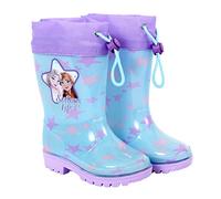 PERLETTI Bottes de Pluie Enfant Fille Frozen - Bottines Impérmeables La Reine de Neige (Bleu Ciel, Système Taille Chaussures EU, Enfant de 2 à 5 ans, Numérique (intervalle), Moyen, 22, 23)